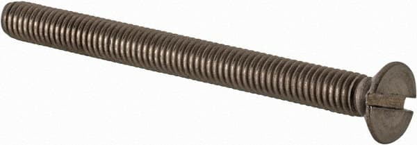 Value Collection - M3.5x0.60 Metric Coarse, 40mm OAL Slotted Drive Machine Screw - Flat Head, Grade 18-8 & A2 Stainless Steel, Uncoated, Without Washer - Americas Industrial Supply