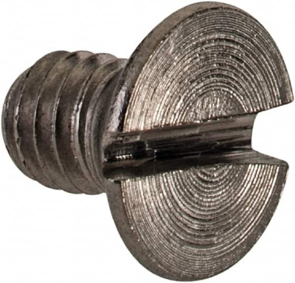 Value Collection - M4x0.70 Metric Coarse, 6mm OAL Slotted Drive Machine Screw - Flat Head, Grade 18-8 & A2 Stainless Steel, Uncoated, Without Washer - Americas Industrial Supply