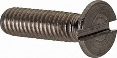 Value Collection - M4x0.70 Metric Coarse, 16mm OAL Slotted Drive Machine Screw - Flat Head, Grade 18-8 & A2 Stainless Steel, Uncoated, Without Washer - Americas Industrial Supply