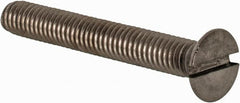 Value Collection - M4x0.70 Metric Coarse, 30mm OAL Slotted Drive Machine Screw - Flat Head, Grade 18-8 & A2 Stainless Steel, Uncoated, Without Washer - Americas Industrial Supply