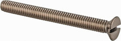Value Collection - M4x0.70 Metric Coarse, 40mm OAL Slotted Drive Machine Screw - Flat Head, Grade 18-8 & A2 Stainless Steel, Uncoated, Without Washer - Americas Industrial Supply