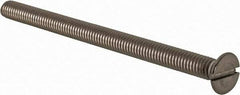 Value Collection - M4x0.70 Metric Coarse, 60mm OAL Slotted Drive Machine Screw - Flat Head, Grade 18-8 & A2 Stainless Steel, Uncoated, Without Washer - Americas Industrial Supply