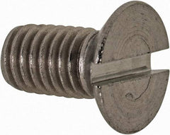 Value Collection - M5x0.80 Metric Coarse, 10mm OAL Slotted Drive Machine Screw - Flat Head, Grade 18-8 & A2 Stainless Steel, Uncoated, Without Washer - Americas Industrial Supply