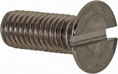 Value Collection - M5x0.80 Metric Coarse, 14mm OAL Slotted Drive Machine Screw - Flat Head, Grade 18-8 & A2 Stainless Steel, Uncoated, Without Washer - Americas Industrial Supply