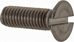 Value Collection - M5x0.80 Metric Coarse, 16mm OAL Slotted Drive Machine Screw - Flat Head, Grade 18-8 & A2 Stainless Steel, Uncoated, Without Washer - Americas Industrial Supply