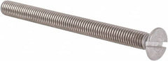 Value Collection - M5x0.80 Metric Coarse, 60mm OAL Slotted Drive Machine Screw - Flat Head, Grade 18-8 & A2 Stainless Steel, Uncoated, Without Washer - Americas Industrial Supply