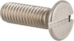 Value Collection - M6x1.00 Metric Coarse, 20mm OAL Slotted Drive Machine Screw - Flat Head, Grade 18-8 & A2 Stainless Steel, Uncoated, Without Washer - Americas Industrial Supply