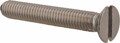 Value Collection - M6x1.00 Metric Coarse, 40mm OAL Slotted Drive Machine Screw - Flat Head, Grade 18-8 & A2 Stainless Steel, Uncoated, Without Washer - Americas Industrial Supply