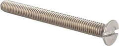 Value Collection - M6x1.00 Metric Coarse, 60mm OAL Slotted Drive Machine Screw - Flat Head, Grade 18-8 & A2 Stainless Steel, Uncoated, Without Washer - Americas Industrial Supply