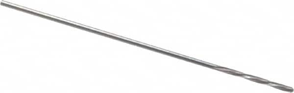 Magafor - #71 Solid Carbide 4 Flute Chucking Reamer - Spiral Flute, 0.026" Straight Shank, 9/32" Flute Length, 1-5/16" OAL - Americas Industrial Supply