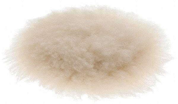 3M - 3" Diam Wool Bonnet Pad - 15/16" Pile, Hook & Loop Attachment - Americas Industrial Supply