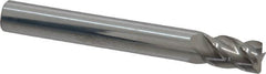 Accupro - 1/4", 4 Flute, Single End, Solid Carbide, 0.015" Corner Radius End Mill - 2" OAL, 40° Helix, Right Hand Flute, 3/8" LOC, Right Hand Cut - Americas Industrial Supply