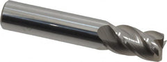 Accupro - 3/8", 4 Flute, Single End, Solid Carbide, 0.02" Corner Radius End Mill - 2" OAL, 40° Helix, Right Hand Flute, 5/8" LOC, Right Hand Cut - Americas Industrial Supply