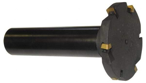 Cutting Tool Technologies - Shank Connection, 3/4" Cutting Width, 1.37" Depth of Cut, 4" Cutter Diam, 5 Tooth Indexable Slotting Cutter - 1-1/4" Shank Diam, DSSC Toolholder, 1500 Insert - Americas Industrial Supply