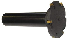 Cutting Tool Technologies - Shank Connection, 3/4" Cutting Width, 1.37" Depth of Cut, 4" Cutter Diam, 5 Tooth Indexable Slotting Cutter - 1-1/4" Shank Diam, DSSC Toolholder, 1500 Insert - Americas Industrial Supply