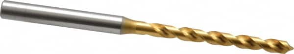 OSG - 11/64" 120° Vanadium High Speed Steel Jobber Drill - TiN Finish, Right Hand Cut, Spiral Flute, Straight Shank, 91mm OAL, Standard Point - Americas Industrial Supply