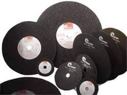 Made in USA - 6" 60 Grit Aluminum Oxide Cutoff Wheel - 1/16" Thick, 1-1/4" Arbor, 6,048 Max RPM, Use with Stationary Tools - Americas Industrial Supply