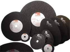 Made in USA - 6" 60 Grit Aluminum Oxide Cutoff Wheel - 1/16" Thick, 1-1/4" Arbor, 6,048 Max RPM, Use with Stationary Tools - Americas Industrial Supply