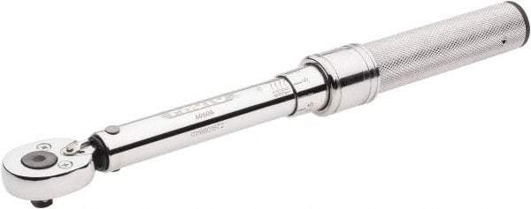 Proto - 1/4" Drive Micrometer Type Ratchet Head Torque Wrench - 10 In/Lb to 50 In/Lb Torque, 9-1/2" OAL - Americas Industrial Supply
