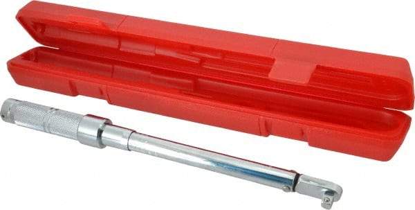 Proto - 3/8" Drive Micrometer Fixed Head Torque Wrench - 21 N/m to 116 N/m Torque, 15-13/64" OAL, 116 N/m Graduation - Americas Industrial Supply