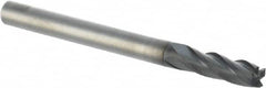 Iscar - 1/8", 3/8" LOC, 1/8" Shank Diam, 1-1/2" OAL, 4 Flute, Solid Carbide Square End Mill - Single End, TiAlN Finish, Spiral Flute, 30° Helix, Centercutting, Right Hand Cut, Right Hand Flute - Americas Industrial Supply