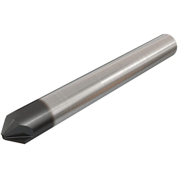 Iscar - 2mm Diam 4 Flute Single End Solid Carbide Chamfer Mill - Americas Industrial Supply