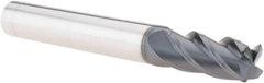 Iscar - 3/8", 4 Flute, Single End, Solid Carbide, 0.03" Corner Radius End Mill - 2-1/2" OAL, 38° Helix, Right Hand Flute, 3/4" LOC, Right Hand Cut - Americas Industrial Supply