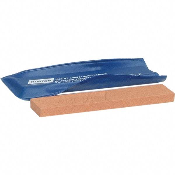 Norton - 4" Long x 3/4" Wide x 1/4" Thick, Aluminum Oxide Sharpening Stone - Flat Stone, Fine Grade - Americas Industrial Supply
