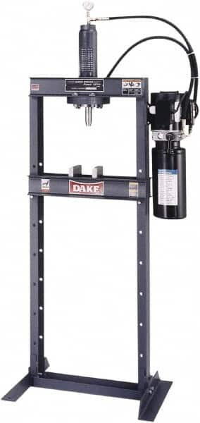 Dake - 10 Ton Hydraulic Shop Press - 10 Inch Stroke, 1 HP, Single Phase - Americas Industrial Supply