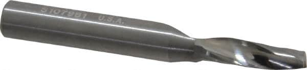 Onsrud - 3/16" Cutting Diam x 5/8" Length of Cut, 1 Flute, Upcut Spiral Router Bit - Uncoated, Right Hand Cut, Solid Carbide, 2" OAL x 1/4" Shank Diam, Single Edge, 21° Helix Angle - Americas Industrial Supply
