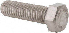 Value Collection - 7/16-14 UNC, 1-1/2" Length Under Head Hex Head Cap Screw - Fully Threaded, Grade 316 Stainless Steel, Uncoated, 5/8" Hex - Americas Industrial Supply