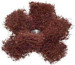 Merit Abrasives - 1-1/2" Diam Medium Density Cross Buff - 2 Plys, 8-32 Thread, Medium Grade, 23,000 Max RPM - Americas Industrial Supply