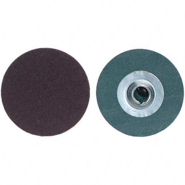 Merit Abrasives - 2" Disc Diam, 100 Grit, Aluminum Oxide Quick Change Disc - Type S Attaching System, Coated, Fine Grade, 30,000 RPM, R228 Series - Americas Industrial Supply