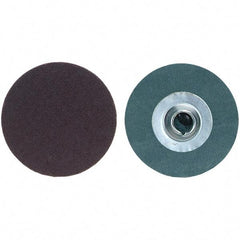 Merit Abrasives - 2" Disc Diam, 100 Grit, Aluminum Oxide Quick Change Disc - Type S Attaching System, Coated, Fine Grade, 30,000 RPM, R228 Series - Americas Industrial Supply