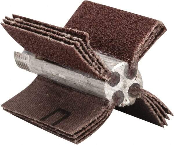 Merit Abrasives - 60 Grit, Coated, Aluminum Oxide Bore Polisher - Medium Grade, 22,000 RPM, Polishes Bores with 1 to 1-1/2" Diam - Americas Industrial Supply