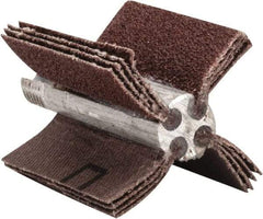 Merit Abrasives - 60 Grit, Coated, Aluminum Oxide Bore Polisher - Medium Grade, 22,000 RPM, Polishes Bores with 1 to 1-1/2" Diam - Americas Industrial Supply