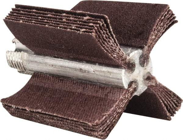 Merit Abrasives - 180 Grit, Coated, Aluminum Oxide Bore Polisher - Very Fine Grade, 22,000 RPM, Polishes Bores with 1 to 1-1/2" Diam - Americas Industrial Supply
