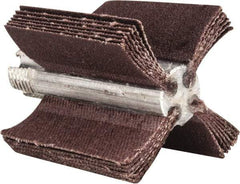 Merit Abrasives - 180 Grit, Coated, Aluminum Oxide Bore Polisher - Very Fine Grade, 22,000 RPM, Polishes Bores with 1 to 1-1/2" Diam - Americas Industrial Supply