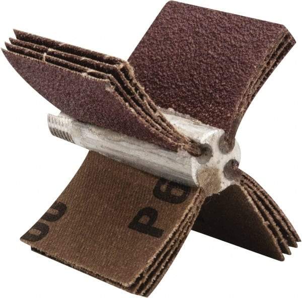 Merit Abrasives - 60 Grit, Coated, Aluminum Oxide Bore Polisher - Medium Grade, 22,000 RPM, Polishes Bores with 1-1/2 to 2" Diam - Americas Industrial Supply