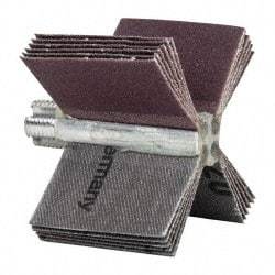 Merit Abrasives - 120 Grit, Coated, Aluminum Oxide Bore Polisher - Fine Grade, 22,000 RPM, Polishes Bores with 1-1/2 to 2" Diam - Americas Industrial Supply