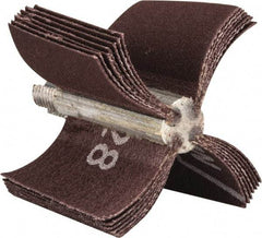 Merit Abrasives - 180 Grit, Coated, Aluminum Oxide Bore Polisher - Very Fine Grade, 22,000 RPM, Polishes Bores with 1-1/2 to 2" Diam - Americas Industrial Supply