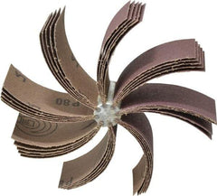 Merit Abrasives - 80 Grit, Coated, Aluminum Oxide Bore Polisher - Medium Grade, 8,000 RPM, Polishes Bores with 5-1/4 to 5-7/8" Diam - Americas Industrial Supply