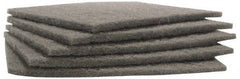 Merit Abrasives - Ultra Fine Grade, Silicon Carbide Hand Pad - Gray, 6" Wide x 9" Long, Nonwoven - Americas Industrial Supply
