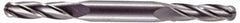Hertel - 1/2" Diam, 1" LOC, 4 Flute Solid Carbide Ball End Mill - Uncoated, Double End, 4" OAL, 1/2" Shank Diam, Spiral Flute - Americas Industrial Supply