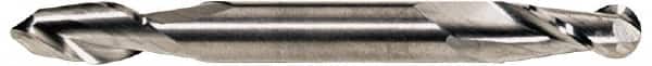 Hertel - 1/2" Diam, 1" LOC, 2 Flute Solid Carbide Ball End Mill - Double End, 4" OAL, 1/2" Shank Diam - Americas Industrial Supply