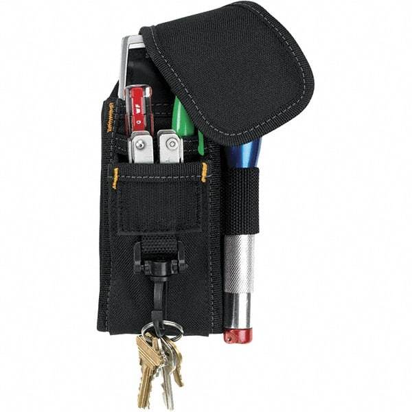 CLC - Cell Phone Holster with 5 Pockets - Ballistic Polyester, Black, 4" Wide x 7" High x 2" Deep - Americas Industrial Supply