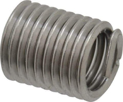 Recoil - M4x0.70 Metric Coarse, 12mm OAL, Free Running Helical Insert - 14-1/2 Free Coils, Tanged, 304 Stainless Steel, Bright Finish, 3D Insert Length - Americas Industrial Supply