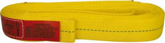 Lift-All - 12' Long x 2" Wide, 6,400 Lb Vertical Capacity, 1 Ply, Polyester Web Sling - 5,000 Lb Choker Capacity, Yellow - Americas Industrial Supply