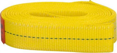 Lift-All - 8' Long x 2" Wide, 6,400 Lb Vertical Capacity, 1 Ply, Polyester Web Sling - 5,000 Lb Choker Capacity, Yellow - Americas Industrial Supply