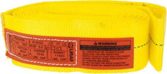 Lift-All - 10' Long x 3" Wide, 8,600 Lb Vertical Capacity, 1 Ply, Polyester Web Sling - 6,900 Lb Choker Capacity, Yellow - Americas Industrial Supply